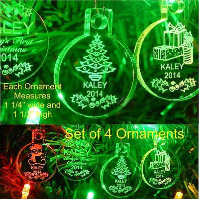 Personalized Clear Acrylic Christmas Tree Ornament