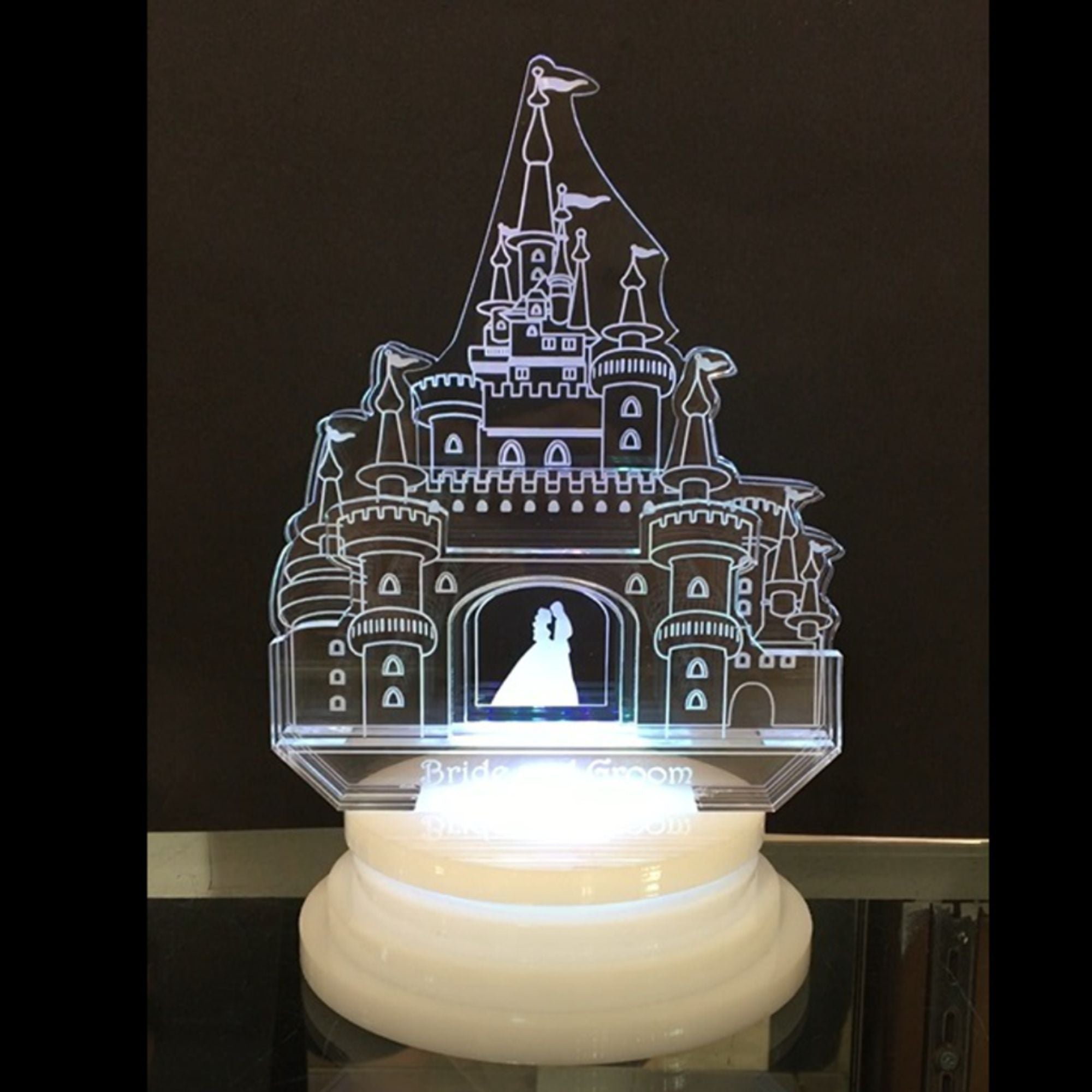 Cinderella 2024 Fairy Tale Lighted Wedding Cake Topper