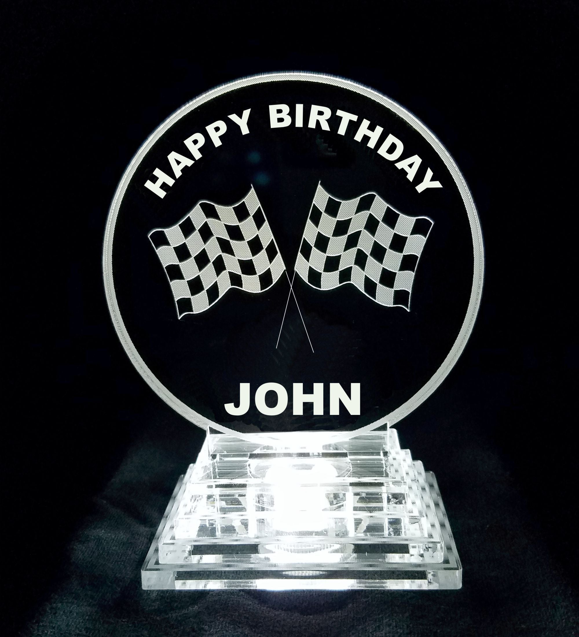 Personalized / Customized Racing Car Hotwheels Cake Topper with Name P –  Cake Toppers India
